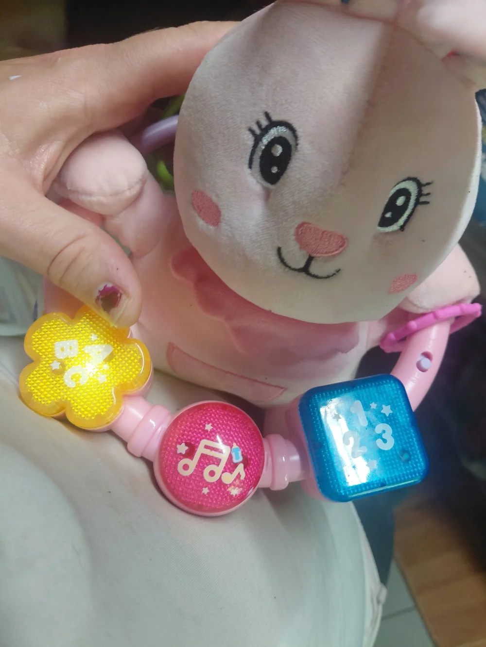Ryotagift Baby Bilingual Musical Rabbit Stuffed Animal works great